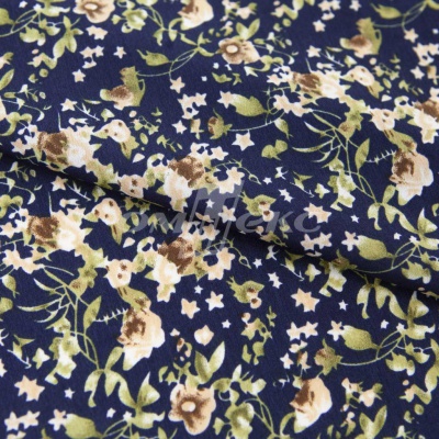 Плательная ткань "Фламенко" 1.1, 80 гр/м2, шир.150 см, принт растительный - купить в Саратове. Цена 241.49 руб.