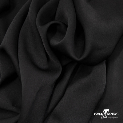Ткань плательная Габриэль 100% полиэстер,140 (+/-10) гр/м2, шир. 150 см, цв. черный BLACK - купить в Саратове. Цена 248.37 руб.