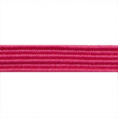 Резиновые нити с текстильным покрытием, шир. 6 мм ( упак.30 м/уп), цв.- 84-фуксия - купить в Саратове. Цена: 155.22 руб.