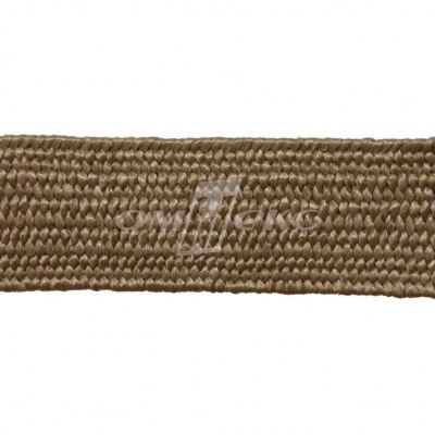 Тесьма отделочная полипропиленовая плетеная эластичная #2, шир. 40мм, цв.- соломенный - купить в Саратове. Цена: 50.99 руб.