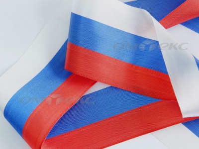 Лента "Российский флаг" с2744, шир. 8 мм (50 м) - купить в Саратове. Цена: 7.14 руб.