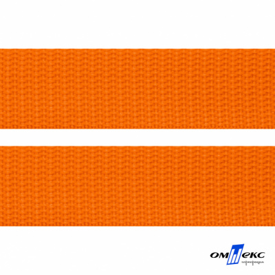 Оранжевый- цв.523 -Текстильная лента-стропа 550 гр/м2 ,100% пэ шир.25 мм (боб.50+/-1 м) - купить в Саратове. Цена: 405.80 руб.