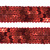 Тесьма с пайетками 3, шир. 20 мм/уп. 25+/-1 м, цвет красный - купить в Саратове. Цена: 778.19 руб.
