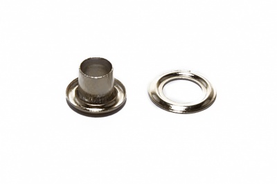 Люверсы металлические "ОмТекс", блочка/кольцо, (3 мм) - цв.никель - купить в Саратове. Цена: 0.18 руб.