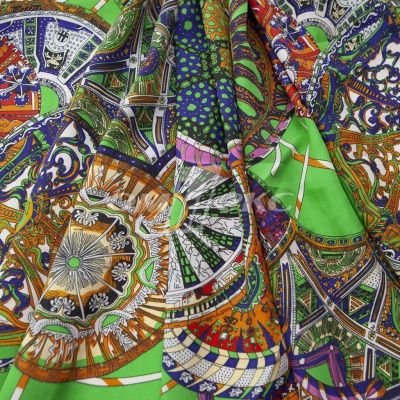 Плательная ткань "Фламенко" 25.1, 80 гр/м2, шир.150 см, принт этнический - купить в Саратове. Цена 243.96 руб.