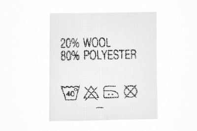 Состав и уход 20% wool 80% poliester - купить в Саратове. Цена: 64.21 руб.