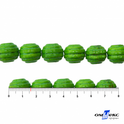 0309-Бусины деревянные "ОмТекс", 16 мм, упак.50+/-3шт, цв.019-зеленый - купить в Саратове. Цена: 62.22 руб.