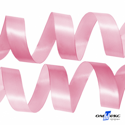 050-нежно-розовый Лента атласная упаковочная (В) 85+/-5гр/м2, шир.25 мм (1/2), 25+/-1 м - купить в Саратове. Цена: 53.96 руб.