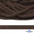 Шнур плетеный d-6 мм, 70% хлопок 30% полиэстер, уп.90+/-1 м, цв.1073-т.коричневый - купить в Саратове. Цена: 594 руб.