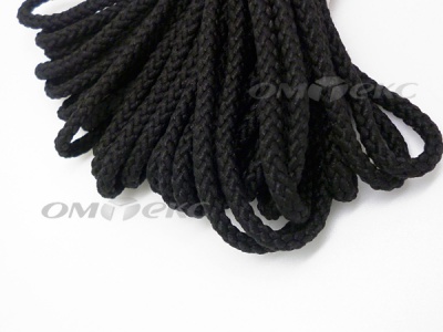 Шнур В-035 4 мм круп.плетение 100 м черный - купить в Саратове. Цена: 156.40 руб.