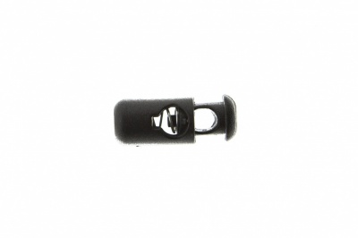 8108 Фиксатор пластиковый "Бочонок", 20х8 мм, цвет чёрный - купить в Саратове. Цена: 1.29 руб.