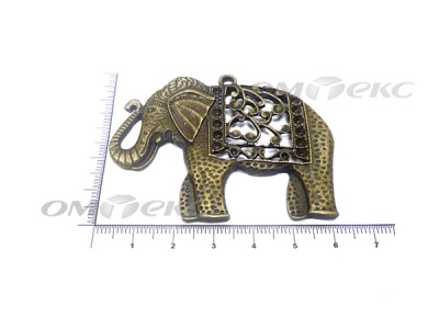 Декоративный элемент для творчества из металла "Слон"  - купить в Саратове. Цена: 26.66 руб.