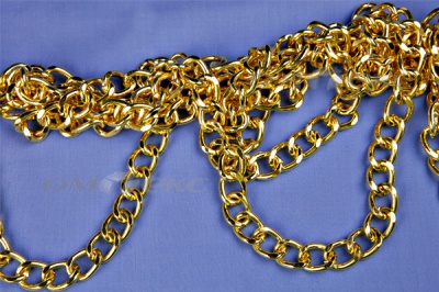 Цепь металл декоративная №11 (17*13) золото (10+/-1 м)  - купить в Саратове. Цена: 1 341.87 руб.