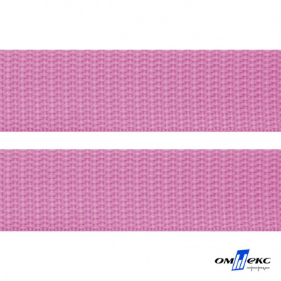 Розовый- цв.513-Текстильная лента-стропа 550 гр/м2 ,100% пэ шир.30 мм (боб.50+/-1 м) - купить в Саратове. Цена: 475.36 руб.
