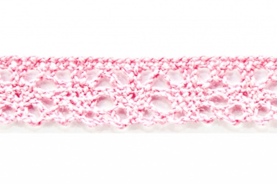 Тесьма кружевная 0621-1607, шир. 15 мм/уп. 20+/-1 м, цвет 096-розовый - купить в Саратове. Цена: 302.42 руб.