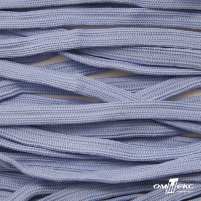 Шнур плетеный (плоский) d-12 мм, (уп.90+/-1м), 100% полиэстер, цв.259 - голубой - купить в Саратове. Цена: 8.71 руб.