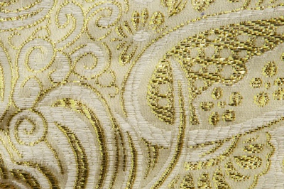 Ткань костюмная жаккард №5, 140 гр/м2, шир.150см, цвет золото - купить в Саратове. Цена 383.29 руб.