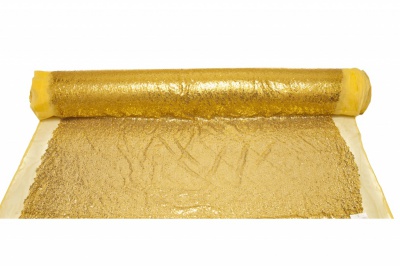 Сетка с пайетками №6, 188 гр/м2, шир.130см, цвет золото - купить в Саратове. Цена 371.02 руб.