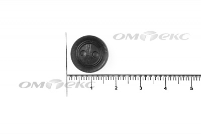 51820/15 мм (2 пр)  черные пуговицы - купить в Саратове. Цена: 0.87 руб.