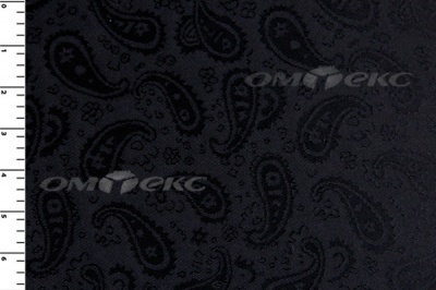 Ткань подкладочная жаккард Р14098, чёрный, 85 г/м2, шир. 150 см, 230T - купить в Саратове. Цена 166.45 руб.