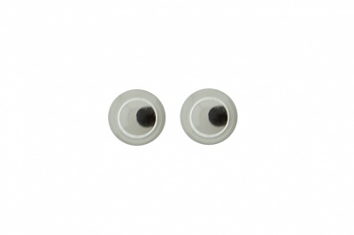 Глазки для игрушек, круглые, с бегающими зрачками, 3 мм/упак.100+/-5 шт, цв. -черно-белые - купить в Саратове. Цена: 25.40 руб.