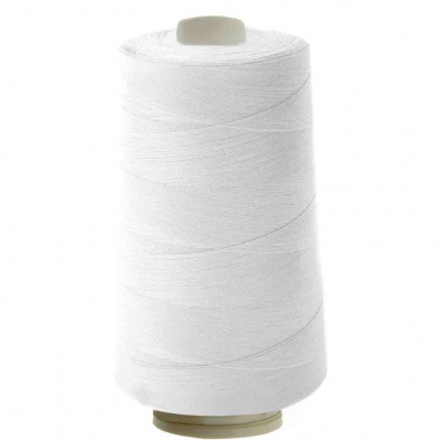 Швейные нитки (армированные) 28S/2, нам. 2 500 м, цвет белый - купить в Саратове. Цена: 148.95 руб.