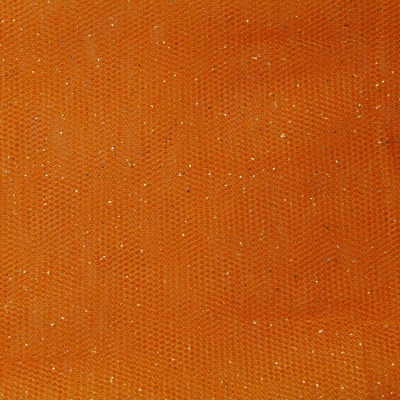 Сетка Глиттер, 24 г/м2, шир.145 см., оранжевый - купить в Саратове. Цена 117.24 руб.