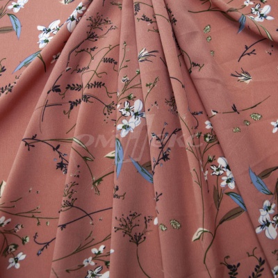 Плательная ткань "Фламенко" 2.1, 80 гр/м2, шир.150 см, принт растительный - купить в Саратове. Цена 311.05 руб.