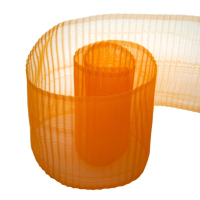 Лента капроновая "Гофре", шир. 110 мм/уп. 50 м, цвет оранжевый - купить в Саратове. Цена: 26.93 руб.