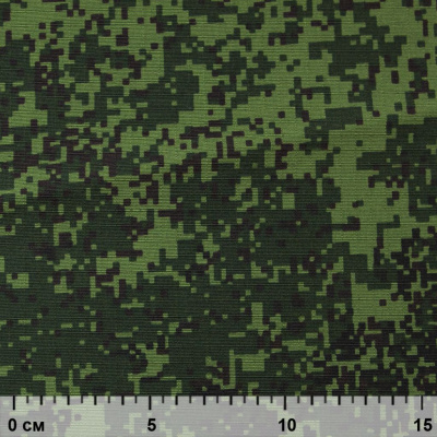 Униформ Рип Стоп 80/20 полиэфир/хлопок, 205 г/м2,  принтованный темно-зеленый, ВО, шир. 150 см - купить в Саратове. Цена 191.15 руб.