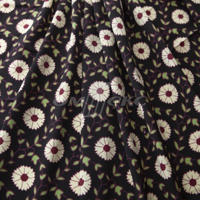 Плательная ткань "Фламенко" 10.1, 80 гр/м2, шир.150 см, принт растительный - купить в Саратове. Цена 241.49 руб.