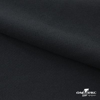 Трикотажное полотно "Капри" 100% полиэстр, 152см, 320 г/м2, чёрный, м - купить в Саратове. Цена 374 руб.