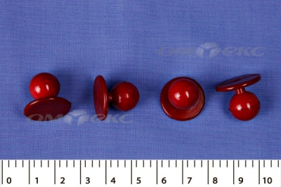 Пуговица поварская "Пукля", 10 мм, цвет красный - купить в Саратове. Цена: 2.28 руб.