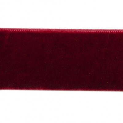 Лента бархатная нейлон, шир.25 мм, (упак. 45,7м), цв.240-бордо - купить в Саратове. Цена: 800.84 руб.