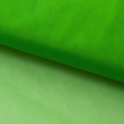 Фатин матовый 16-146, 12 гр/м2, шир.300см, цвет зелёный - купить в Саратове. Цена 113.85 руб.