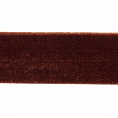 Лента бархатная нейлон, шир.25 мм, (упак. 45,7м), цв.120-шоколад - купить в Саратове. Цена: 981.09 руб.