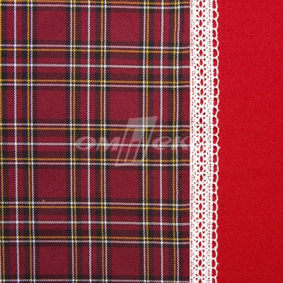 Ткань костюмная клетка 24379 2012, 230 гр/м2, шир.150см, цвет бордовый/бел/жел - купить в Саратове. Цена 539.74 руб.