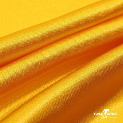 Поли креп-сатин 13-0859, 125 (+/-5) гр/м2, шир.150см, цвет жёлтый - купить в Саратове. Цена 155.57 руб.