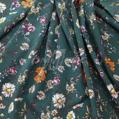 Плательная ткань "Фламенко" 6.1, 80 гр/м2, шир.150 см, принт растительный - купить в Саратове. Цена 241.49 руб.