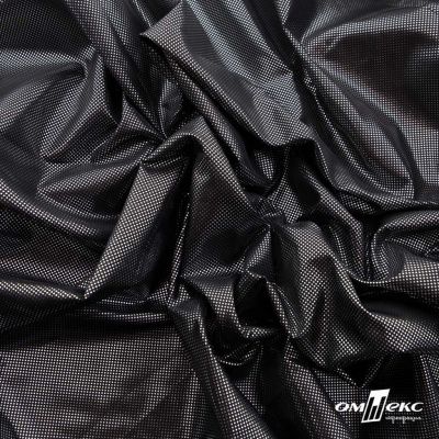 Ткань подкладочная фольгированная 210T, 100% полиэстер,58+/-5 г/м2, шир.150 cм. черный/BLACK  - купить в Саратове. Цена 130.59 руб.