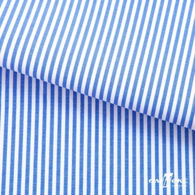Ткань сорочечная Полоска Кенди, 115 г/м2, 58% пэ,42% хл, шир.150 см, цв.3-синий, (арт.110) - купить в Саратове. Цена 306.69 руб.
