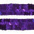 Тесьма с пайетками 12, шир. 20 мм/уп. 25+/-1 м, цвет фиолет - купить в Саратове. Цена: 778.19 руб.
