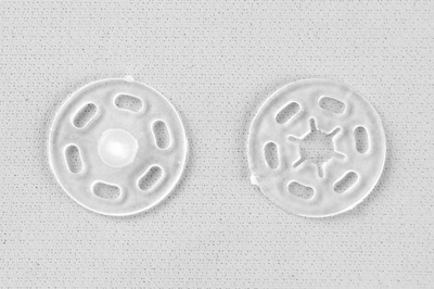 Кнопки пришивные пластиковые 15 мм, блистер 24шт, цв.-прозрачные - купить в Саратове. Цена: 68.79 руб.