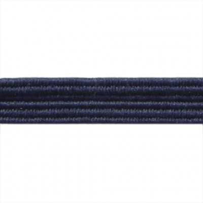 Резиновые нити с текстильным покрытием, шир. 6 мм ( упак.30 м/уп), цв.- 117-т.синий - купить в Саратове. Цена: 152.05 руб.