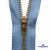 Молнии джинсовые металл т-5, 18 см латунь (YG), цв.-деним (231) - купить в Саратове. Цена: 22.80 руб.