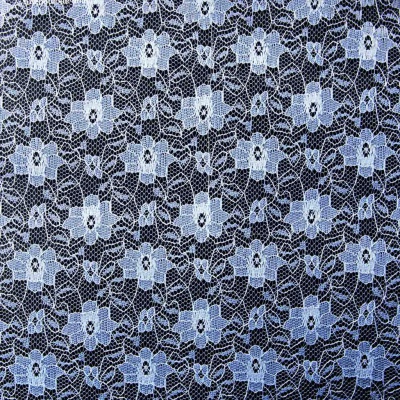 Кружевное полотно гипюр 10102, шир.150см, цвет голубой/blue - купить в Саратове. Цена 186.20 руб.