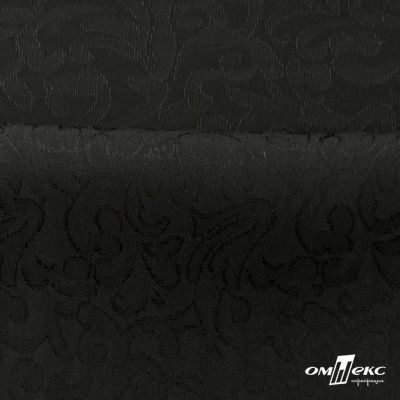 Ткань жаккард королевский, 100% полиэстр 180 г/м 2, шир.150 см, цв-черный - купить в Саратове. Цена 296.39 руб.