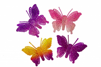Бабочка декоративная пластиковая #12 - купить в Саратове. Цена: 7.09 руб.