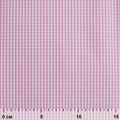 Ткань сорочечная Клетка Виши, 115 г/м2, 58% пэ,42% хл, шир.150 см, цв.1-розовый, (арт.111) - купить в Саратове. Цена 309.82 руб.