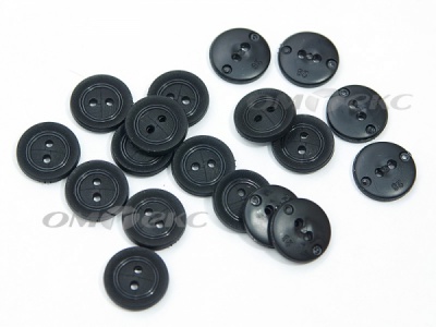 51820/18 мм (2 пр) черные пуговицы - купить в Саратове. Цена: 0.82 руб.
